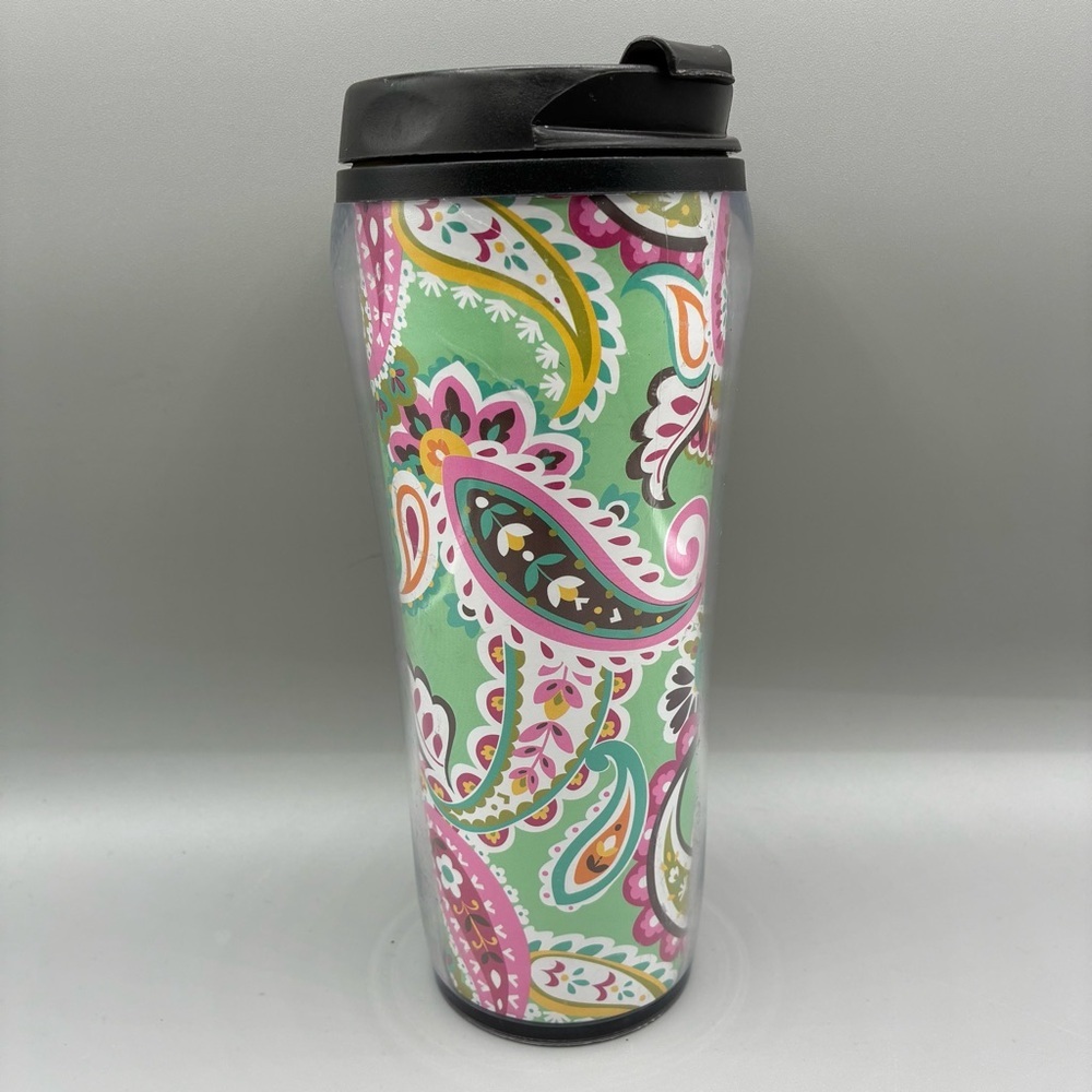 Vera Bradley Petal Paisley Travel Coffee Mug Multicolor 16oz